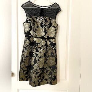 formal black and gold dress